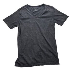 Bottoms Out Mens V-Neck T-Shirt Charcoal Grey Heather Combed Cotton Blend M
